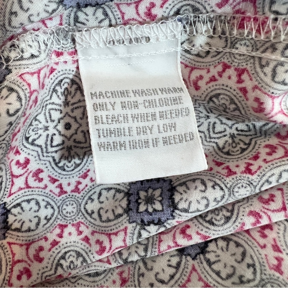 Foxcroft 3/4 Sleeve Wrinkle Free Button Down Shirt- Size 22W Geometric Pattern - Picture 6 of 9